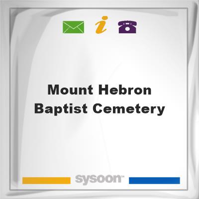 Mount Hebron Baptist Cemetery, Mount Hebron Baptist Cemetery