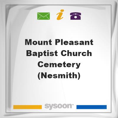 Mount Pleasant Baptist Church Cemetery (Nesmith), Mount Pleasant Baptist Church Cemetery (Nesmith)