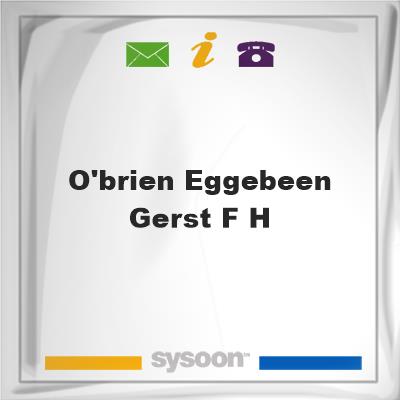 O'Brien-Eggebeen-Gerst F HO'Brien-Eggebeen-Gerst F H on Sysoon