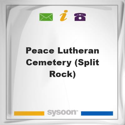 Peace Lutheran Cemetery (Split Rock)Peace Lutheran Cemetery (Split Rock) on Sysoon