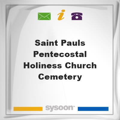 Saint Pauls Pentecostal Holiness Church CemeterySaint Pauls Pentecostal Holiness Church Cemetery on Sysoon