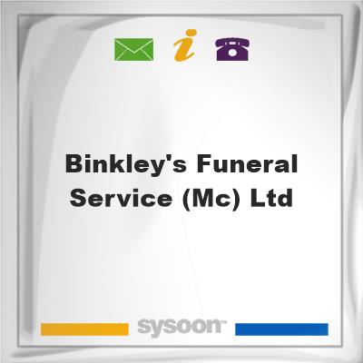Binkley's Funeral Service (M.C.) Ltd., Binkley's Funeral Service (M.C.) Ltd.
