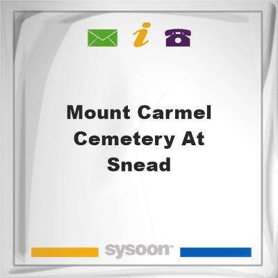 Mount Carmel Cemetery at Snead, Mount Carmel Cemetery at Snead