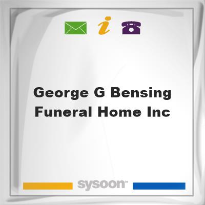 George G Bensing Funeral Home IncGeorge G Bensing Funeral Home Inc on Sysoon