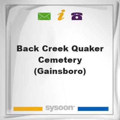 Back Creek Quaker Cemetery (Gainsboro), Back Creek Quaker Cemetery (Gainsboro)
