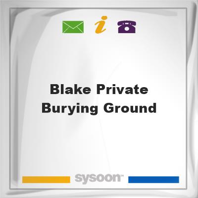 Blake Private Burying Ground, Blake Private Burying Ground