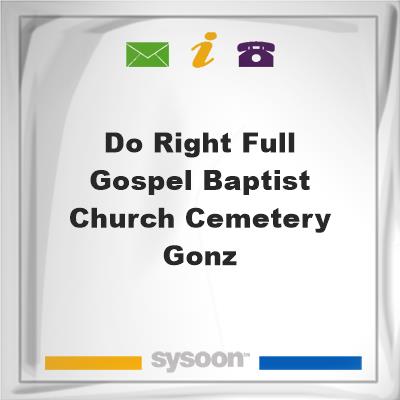 Do Right Full Gospel Baptist Church Cemetery, Gonz, Do Right Full Gospel Baptist Church Cemetery, Gonz