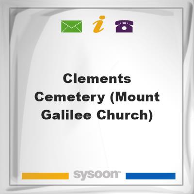 Clements Cemetery (Mount Galilee Church), Clements Cemetery (Mount Galilee Church)