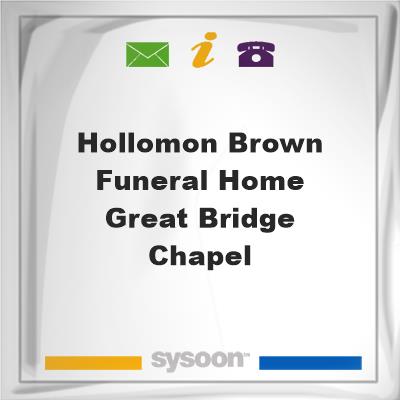Hollomon-Brown Funeral Home-Great Bridge ChapelHollomon-Brown Funeral Home-Great Bridge Chapel on Sysoon