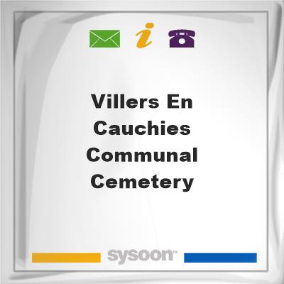 Villers-en-Cauchies Communal CemeteryVillers-en-Cauchies Communal Cemetery on Sysoon