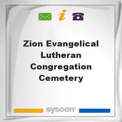 Zion Evangelical Lutheran Congregation Cemetery, Zion Evangelical Lutheran Congregation Cemetery