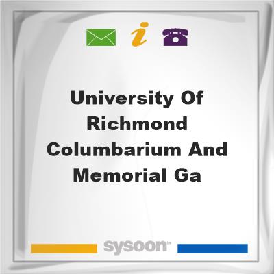 University of Richmond Columbarium and Memorial GaUniversity of Richmond Columbarium and Memorial Ga on Sysoon