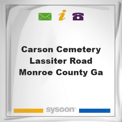 Carson Cemetery, Lassiter Road, Monroe County, GA, Carson Cemetery, Lassiter Road, Monroe County, GA