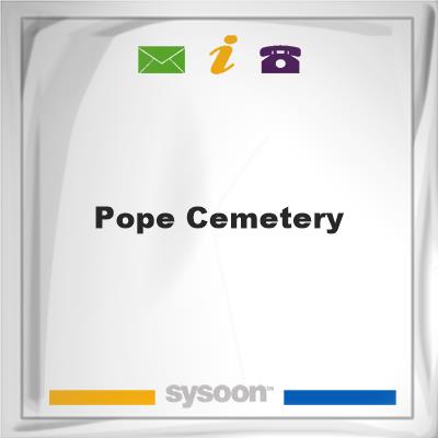 Pope CemeteryPope Cemetery on Sysoon