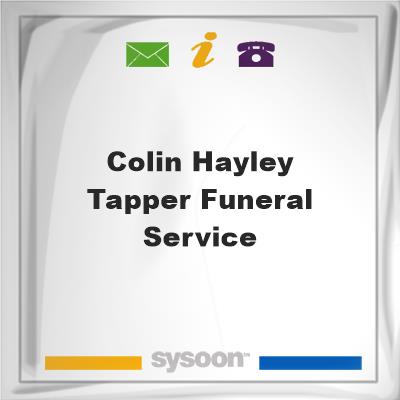 Colin Hayley & Tapper Funeral Service, Colin Hayley & Tapper Funeral Service