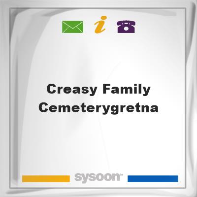Creasy Family Cemetery/Gretna, Creasy Family Cemetery/Gretna