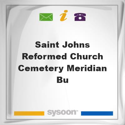 Saint Johns Reformed Church Cemetery Meridian Bu, Saint Johns Reformed Church Cemetery Meridian Bu