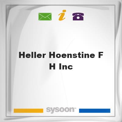 Heller-Hoenstine F H IncHeller-Hoenstine F H Inc on Sysoon
