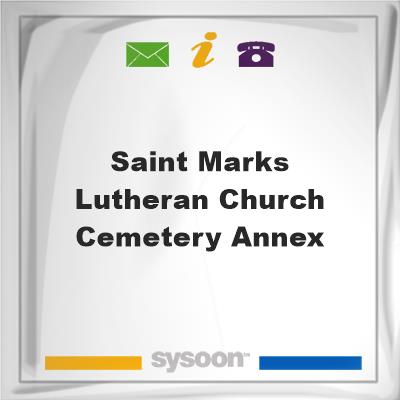 Saint Marks Lutheran Church Cemetery annexSaint Marks Lutheran Church Cemetery annex on Sysoon