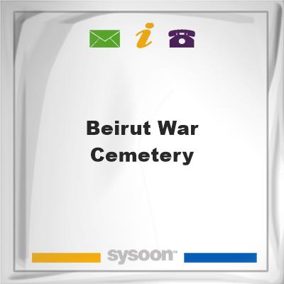 Beirut War Cemetery, Beirut War Cemetery