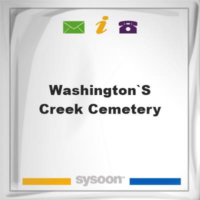 Washington`s Creek Cemetery, Washington`s Creek Cemetery