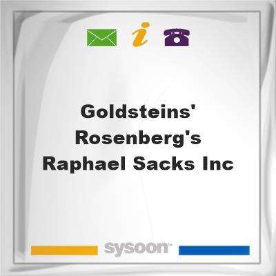 Goldsteins' Rosenberg's Raphael Sacks IncGoldsteins' Rosenberg's Raphael Sacks Inc on Sysoon