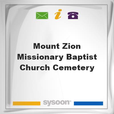 Mount Zion Missionary Baptist Church Cemetery, Mount Zion Missionary Baptist Church Cemetery
