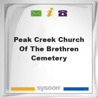 Peak Creek Church of the Brethren Cemetery, Peak Creek Church of the Brethren Cemetery