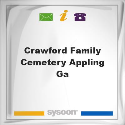 Crawford Family Cemetery, Appling, GA, Crawford Family Cemetery, Appling, GA
