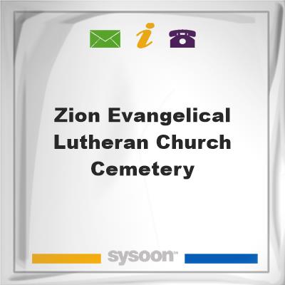 Zion Evangelical Lutheran Church Cemetery, Zion Evangelical Lutheran Church Cemetery