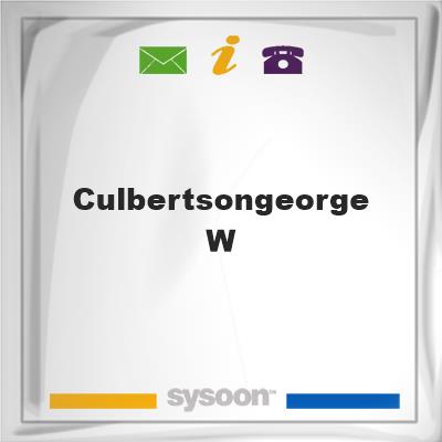 Culbertson,George W., Culbertson,George W.