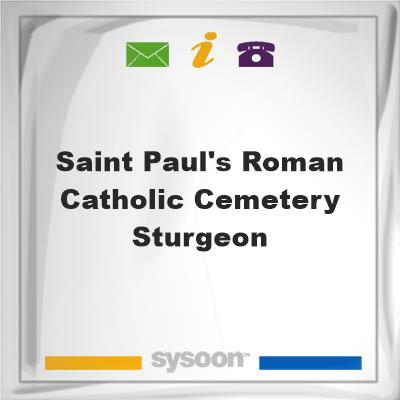 Saint Paul's Roman Catholic Cemetery - Sturgeon, Saint Paul's Roman Catholic Cemetery - Sturgeon