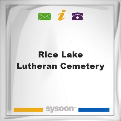 Rice Lake Lutheran CemeteryRice Lake Lutheran Cemetery on Sysoon