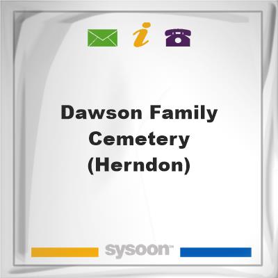 Dawson Family Cemetery (Herndon), Dawson Family Cemetery (Herndon)