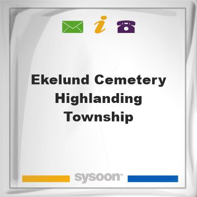 Ekelund Cemetery, Highlanding Township, Ekelund Cemetery, Highlanding Township
