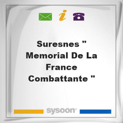 Suresnes " Memorial de la France Combattante "Suresnes " Memorial de la France Combattante " on Sysoon