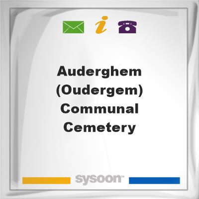 Auderghem (Oudergem) Communal Cemetery, Auderghem (Oudergem) Communal Cemetery