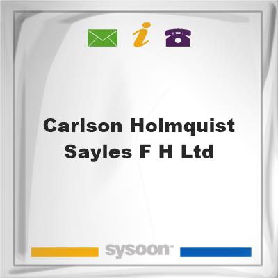 Carlson-Holmquist-Sayles F H LtdCarlson-Holmquist-Sayles F H Ltd on Sysoon