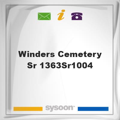 Winders Cemetery SR 1363/SR1004Winders Cemetery SR 1363/SR1004 on Sysoon