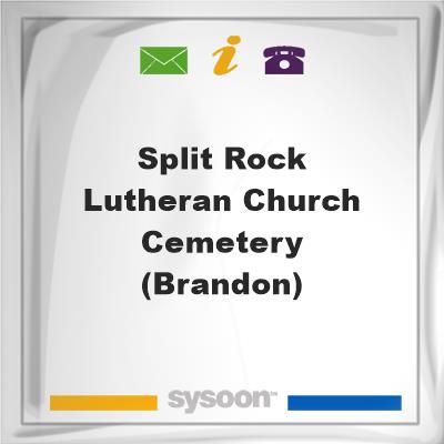 Split Rock Lutheran Church Cemetery (Brandon)Split Rock Lutheran Church Cemetery (Brandon) on Sysoon