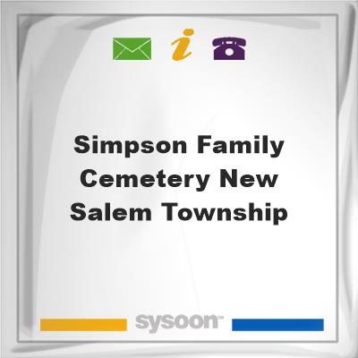 Simpson Family Cemetery New Salem Township, Simpson Family Cemetery New Salem Township