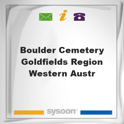 Boulder Cemetery, Goldfields Region, Western AustrBoulder Cemetery, Goldfields Region, Western Austr on Sysoon