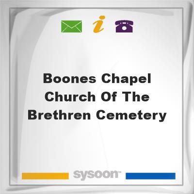 Boones Chapel Church of the Brethren Cemetery, Boones Chapel Church of the Brethren Cemetery