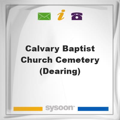 Calvary Baptist Church Cemetery (Dearing), Calvary Baptist Church Cemetery (Dearing)