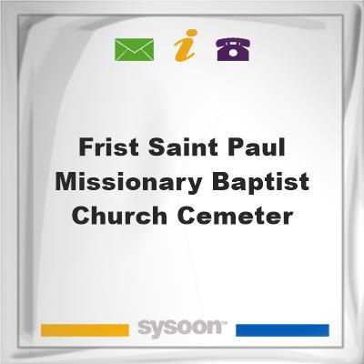 Frist Saint Paul Missionary Baptist Church Cemeter, Frist Saint Paul Missionary Baptist Church Cemeter