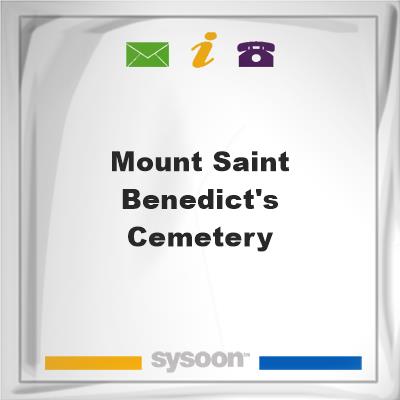 Mount Saint Benedict's Cemetery, Mount Saint Benedict's Cemetery