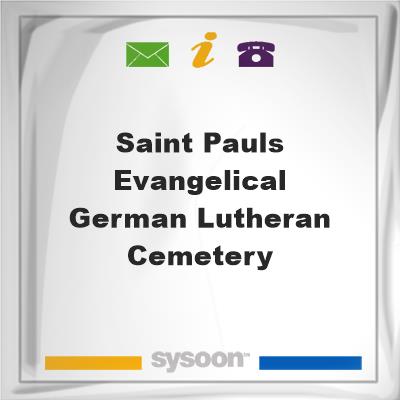 Saint Pauls Evangelical German Lutheran CemeterySaint Pauls Evangelical German Lutheran Cemetery on Sysoon