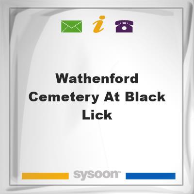 Wathen/Ford Cemetery at Black Lick, Wathen/Ford Cemetery at Black Lick