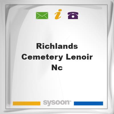 Richlands Cemetery, Lenoir, NC, Richlands Cemetery, Lenoir, NC