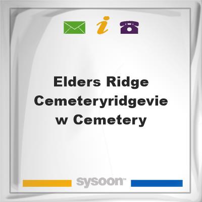 Elders Ridge Cemetery/Ridgeview Cemetery, Elders Ridge Cemetery/Ridgeview Cemetery